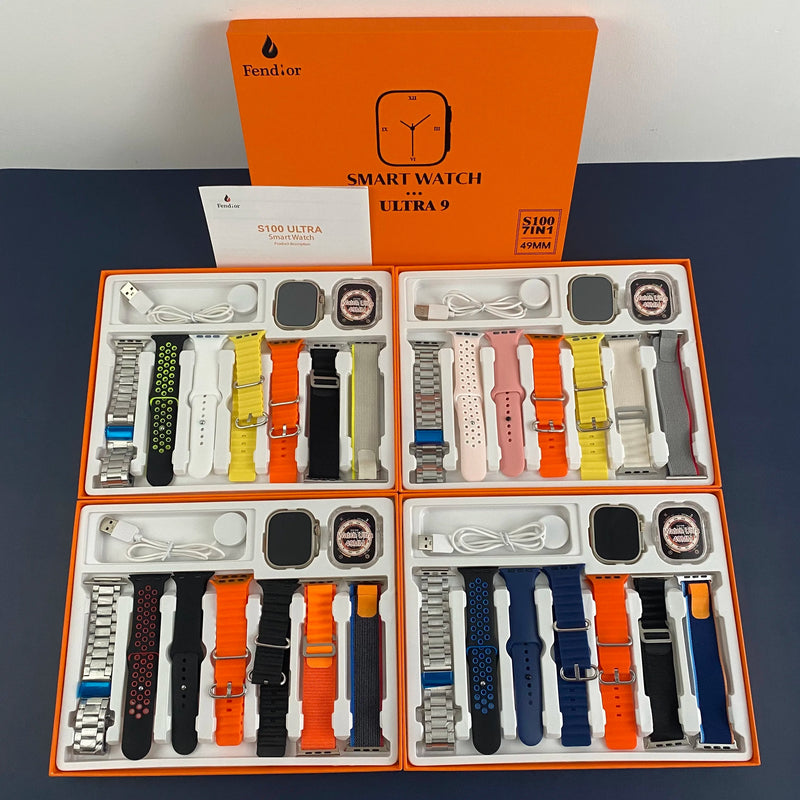 Smartwatch S9 Ultra + 7 Pulseiras + 1 Case de Proteção